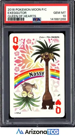 Pokemon 2016 Alolan Exeggutor Moon Playing Cards Japanese GEM MINT PSA 10 - Image 1