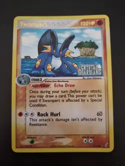 Swampert 27/100 Rare Reverse Holo Stamped Crystal Guardians Pokemon Card - Image 1