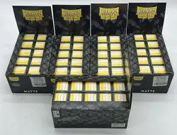 Lot of 50 Dragon Shield Matte Blood Red Card Sleeves 100ct Pack Standard Size - Image 1