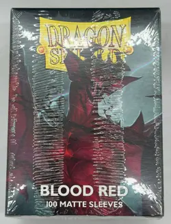 Lot of 50 Dragon Shield Matte Blood Red Card Sleeves 100ct Pack Standard Size - Image 2