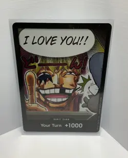 Sanji One Piece CCG Don!! Card I LOVE YOU!! Regular Bandai - Image 1