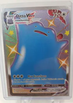 Pokemon TCG Ditto VMAX Holo Shiny Ultra Rare Card SV119/SV122 Shining Fates - Image 1