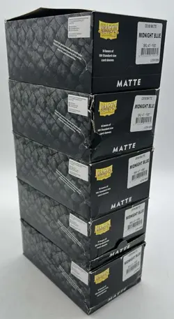 Lot of 50 Dragon Shield Matte Midnight Blue Card Sleeves 100ct Pack Std Size - Image 4