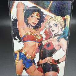 Harley Quinn & Wonder Women Anime Waifu Card Doujin ACG Goddess Holo - Image 1