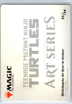 Michelangelo, the Heart Art Card Art Series: TMNT 35 Regular MTG Card NM Turtles - Image 2