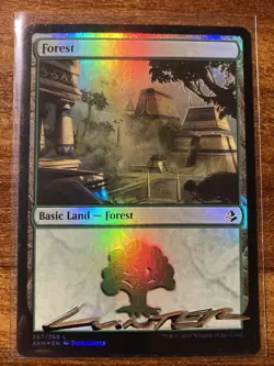 MTG✨Shadow Signed FOREST Artist Proof FOIL✨Amonkhet MINT Land Titus Lunter Art - Image 2