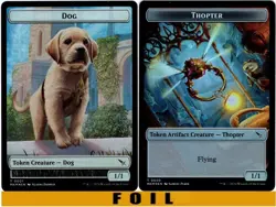 DOG \ THOPTER TOKEN ** FOIL ** #01/20 - Murders at Karlov Manor - NM MTG - Image 1