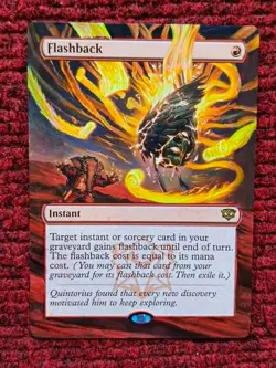 Flashback MTG Secrets of Strixhaven Hand Painted Borderless Extended Altered Art - Image 1