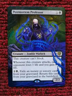 Postmortem Professor MTG Secrets of Strixhaven Hand Painted Extended Altered Art - Image 1