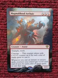 Magmablood Archaic MTG Secrets of Strixhaven Hand Painted Borderless Altered Art - Image 1