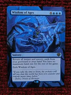 Wisdom of Ages #71 MTG Secrets of Strixhaven Hand Painted Borderless Altered Art - Image 1