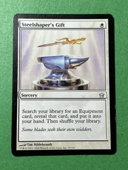 **Steelshaper's Gift** ~Fifth Dawn~ MTG: Magic, Moderate Play (MP) - Image 1
