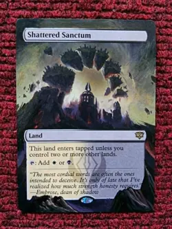 Shattered Sanctum MTG Secrets of Strixhaven Hand Painted Borderless Altered Art - Image 1