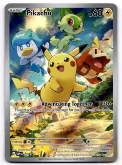 Pikachu 027 Holo Promo Scarlet & Violet Promo Pokemon Holo Near Mint - Image 1