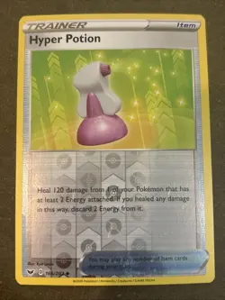 Hyper Potion 166/202 Reverse Holo Pokemon SWSH01: Sword & Shield Base Set NM - Image 1