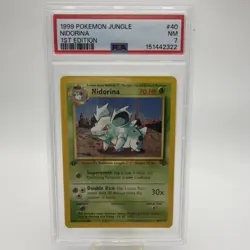 1999 Pokemon Jungle Nidorina 1st Edition #40/64 PSA 7 NM - Image 1