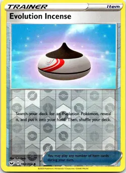 EVOLUTION INCENSE 163/202 UNCOMMON SWORD & SHIELD POKEMON REVERSE HOLO LP - Image 1