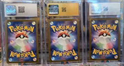 CGC PRISTINE 10 Pokemon ex Lot: Charizard ex, Vaporeon ex, Gengar ex - Image 3