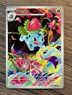 Pokemon Ivysaur 134/132 Me01: Mega Evolution Holo Illustration Rare Full Art EN - Image 1
