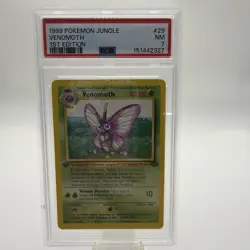 Venomoth #29 Jungle Non-Holo Pokemon 1999 PSA 7 1st Edition NM - Image 1
