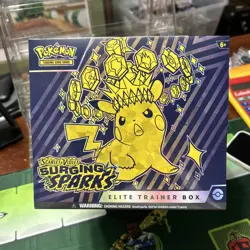 Pokemon TCG Scarlet & Violet SURGING SPARKS Elite Trainer Box FACTORY SEALED ETB - Image 1
