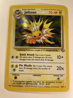 pokemon 1st edition Jolteon Holo RARE (near Mint) - Image 1