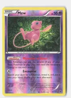 Mew 29/124 Holo Rare Fates Collide Pokemon Reverse Holo Lightly Played - Image 1
