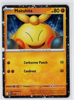 Pokemon TCG Makuhita 068 Mega Evolution Promo Playset Cosmo Holo NM - Image 1
