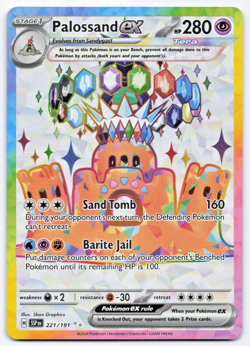 Pokemon TCG Palossand ex 221/191 Surging Sparks Playset NM - Image 1