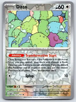 DITTO 132/165 REVERSE HOLO DECK EXCLUSIVES POKEMON NEAR MINT - Image 1