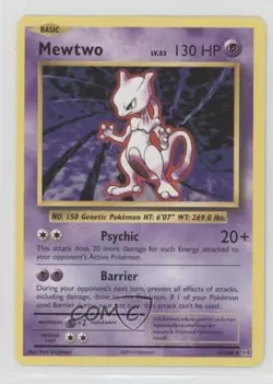Mewtwo Holo Pokemon XY Evolutions 20th Anniversary #51 - Image 1