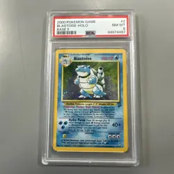 2000 Pokemon Game Base II Blastoise Holo Base II PSA 8 2/130 - Image 1