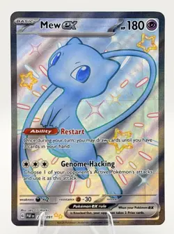 Pokemon Mew ex EX Full Art Holo 216/091 SV: Paldean Fates Shiny Rare TCG 2024 - Image 1