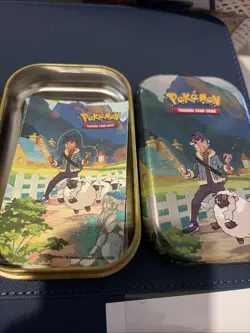 Pokemon TCG: Crown Zenith Mini Tin Feat. Hop & Wooloo *EMPTY* With Stickers - Image 2
