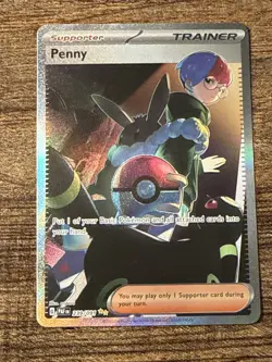 Penny 239/091 SV: Paldean Fates Illustration Rare Holo Trainer Pokemon TCG - Image 1