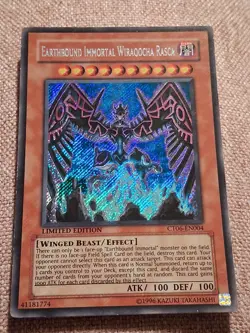 Yu-Gi-Oh Earthbound Immortal Wiraqocha Rasca CT06 Secret Rare LP - Image 1