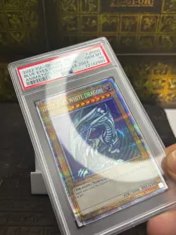 Yugioh Blue-Eyes White Dragon AC02-JP000 Prismatic Secret Rare PSA10 GEM MT - Image 3