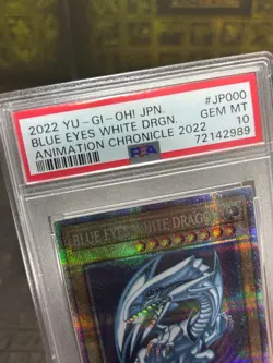 Yugioh Blue-Eyes White Dragon AC02-JP000 Prismatic Secret Rare PSA10 GEM MT - Image 5