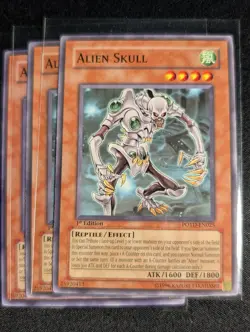 Yugioh - 3x Alien Skull POTD-EN025 1st Edition Common NM - Image 1