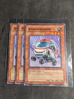 Yugioh - 3x Ambulanceroid POTD-EN009 1st Edition Common NM - Image 1