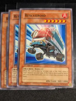 Yugioh - 3x Rescueroid POTD-EN011 1st Edition Common NM - Image 1