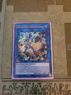 YUGIOH CRYSTRON HALQIFIBRAX DUOV-EN001 ULTRA 1ST ED NM - Image 1