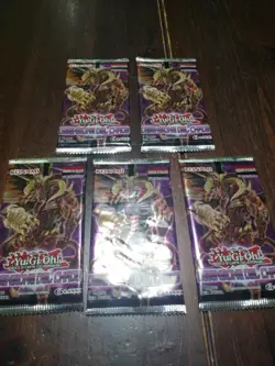 Five Packets Yugioh Dimension Of Chaos Nine Cards Italian New - Image 1