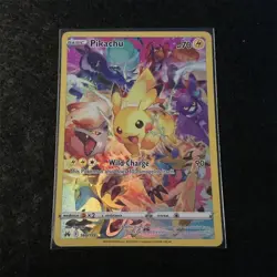 Pokemon Pikachu Secret Rare Full Art Holo 160/159 Crown Zenith 70 HP Wild Charge - Image 1