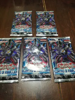 Five Packets Yugioh Clash Of Rebellions Nine New Cards Italian - Image 1