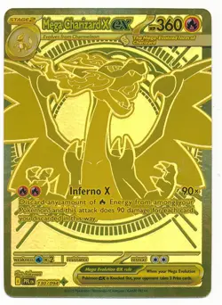 2025 POKEMON PHANTASMAL FLAMES MEGA HYPER RARE MEGA CHARIZARD X EX #130 MINT - Image 1