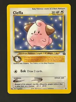 CLEFFA - #31 - Black Star Promo Pokemon - WOTC - Near Mint Condition - Image 1