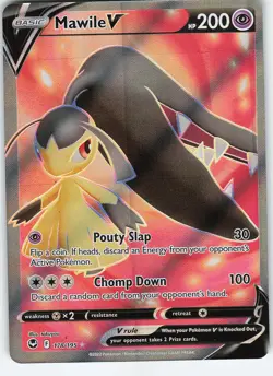 Mawile V (Full Art) 178/195 Ultra Rare Holo SWSH12: Silver Tempest NM Pokemon - Image 1
