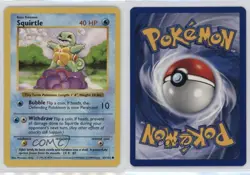 Squirtle Shadowless Pokemon Base Set #63 1999 - Image 3