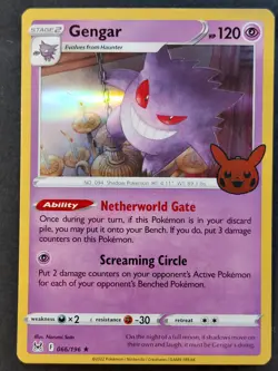 Gengar 066/196 Trick or Trade Stamped 🎃 Holo Rare, Pokemon 2023 •LP - Image 1